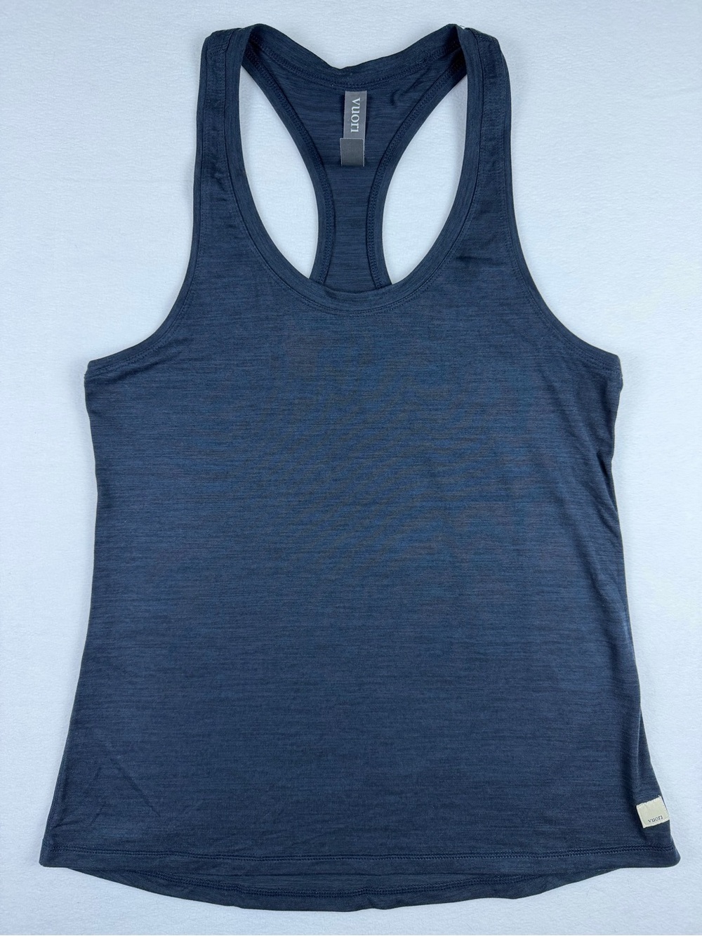 Vuori Blue Heathered Racerback Tank Top Size M Athletic Workout Activewear - Picture 2 of 6